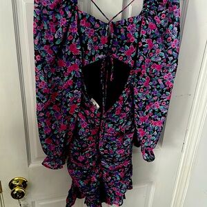 Floral backless dress